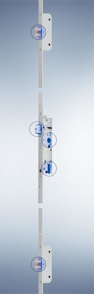 Замок SECURY SERIES 19 для дверей из алюминия/ПВХ