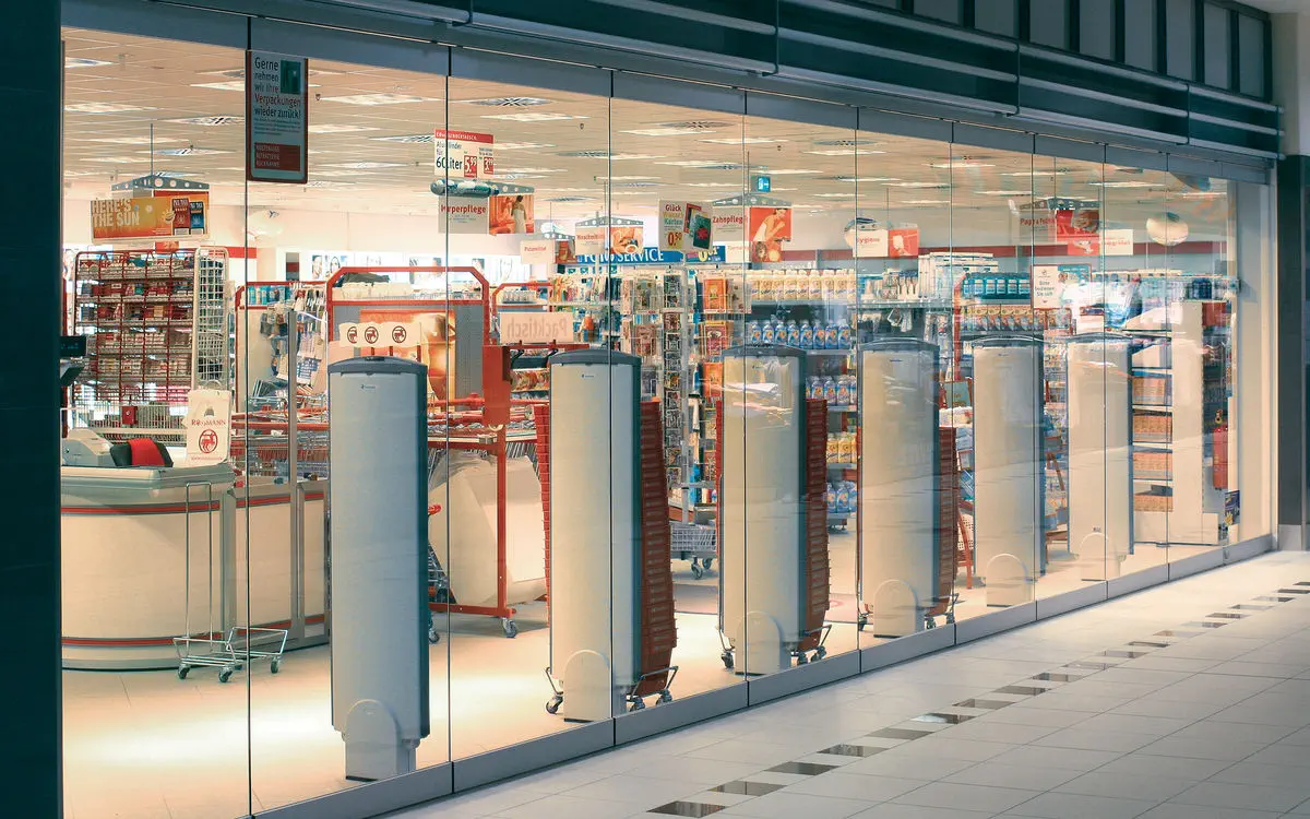 Система сдвижных стеклянных перегородок shopMaster GSW-M