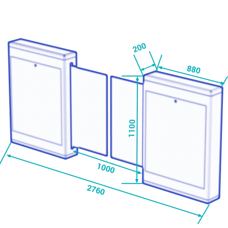 Daosafe DS607 — раздвижной турникет